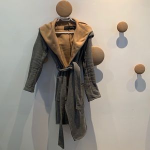 Women’s, Zara, Grey Wool Wrap Coat, Size Small